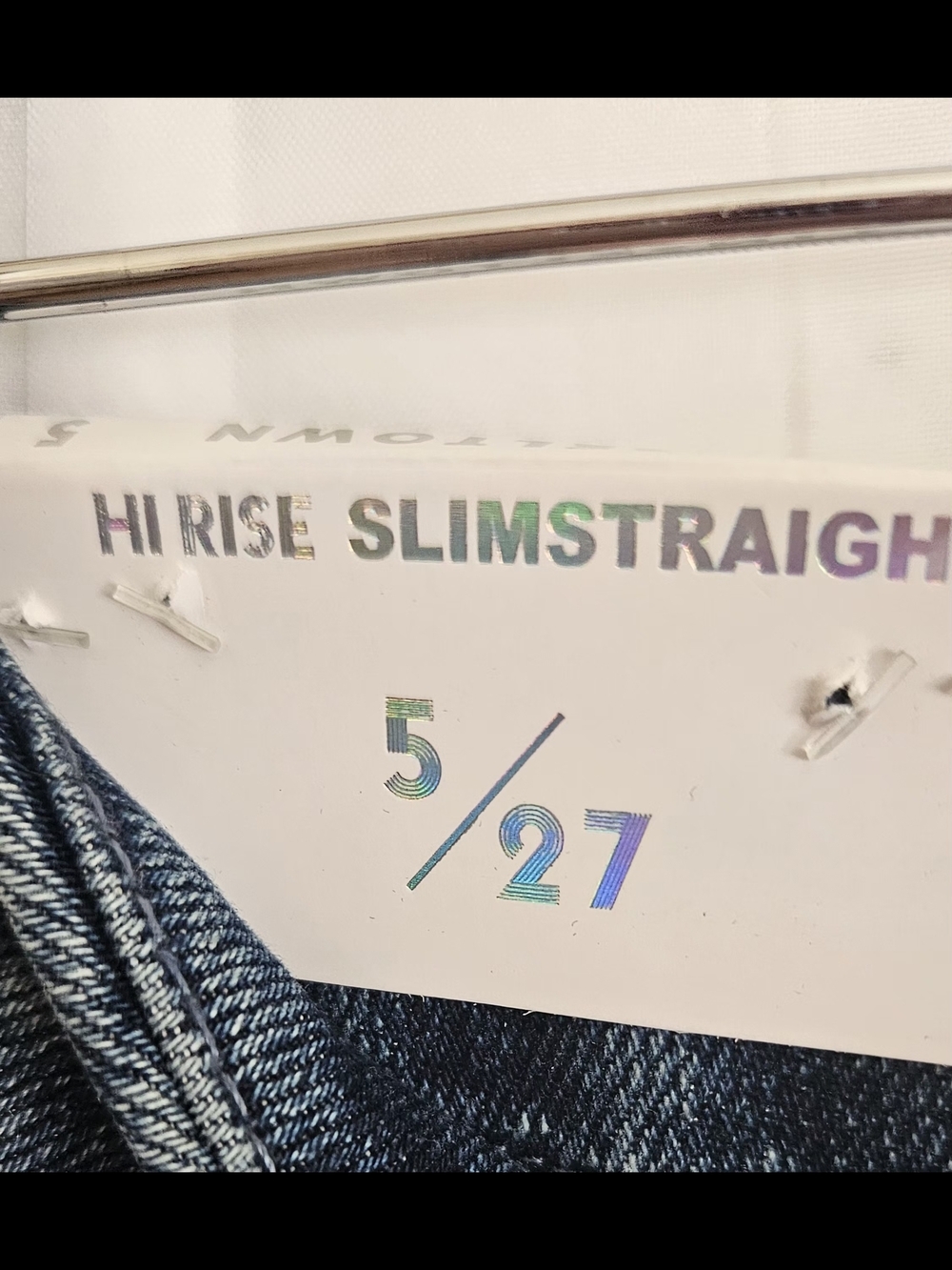 ​Tinseltown Hi Rise Slim Straight Jeans Size 5 / 27 Dark Wash Blue Denim NWT - Picture 4 of 16